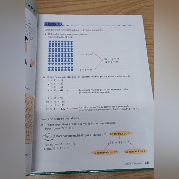 Grade 5 Math Learning School Book Chenelière Mathématiques (French) Hardcover - Picture 11 of 13